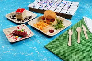 Organic BPA-Free Wooden Cutlery Biodegradable Compostable Eco-Friendly Dinnerware <b>Sets</b> Chemical Free - Product Image 5