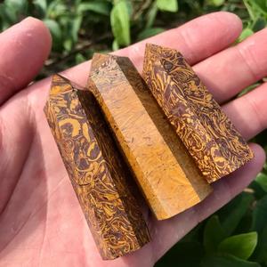 Tour de cristal de jaspe naturel Mariam, pointe de jaspe calligraphique, pierre de guérison polie pour la méditation Reiki, décoration énergétique, vente en gros - Product Image 2