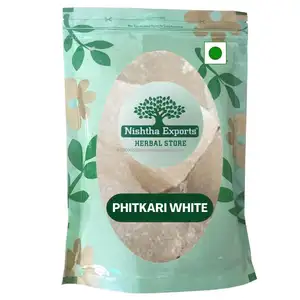 Phitkari White Potash Alum White Fitkari Safed Alum White Fitkari herbal mentah kering perawatan kulit membantu mengencangkan dan mewarnai kulit