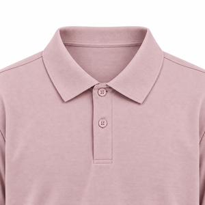 Men's Short Sleeve <b>Polo</b> <b>Shirt</b> Solid Color Button Collar Light <b>Pink</b> Regular Fit - Product Image 3