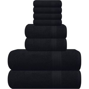 Set di 8 morbidi asciugamani in 100% puro cotone ringspun, include 2 asciugamani da bagno extra large 27x54, 2 asciugamani per le mani 16x28, 4 salviette. - Product Image 1