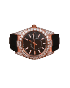 Top Quality Daily Strong Use Rose Gold Diamond Watch Hidden Clasp Engraved Stick Dial Ready Stock Quartz - Product Image 1