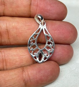 Elegant Red Garnet Marquise Pendant 925 Sterling Silver Handmade Boho Gemstone Jewelry - Product Image 6