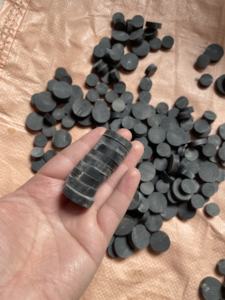 Boutons en corne de buffle en gros, noirs, tailles 16mm/19mm/21mm/23mm/26mm/29mm/31mm pour accessoires vestimentaires - Product Image 5