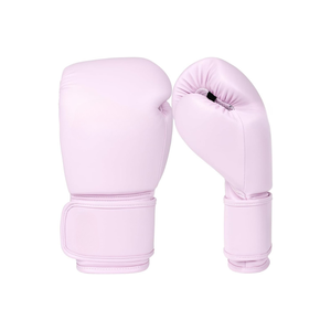 Pink PU Boxing Training Gloves <b>Velcro</b> Closure Breathable Unisex for Adults - Product Image 5