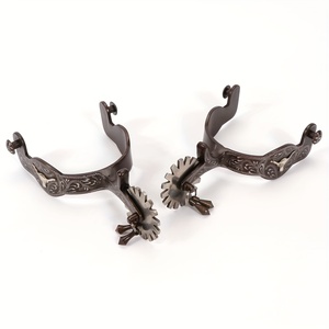 Espuelas de Hierro con Engranaje Giratorio para Montar a Caballo, Ajuste Universal, Duraderas y Elegantes - Product Image 1
