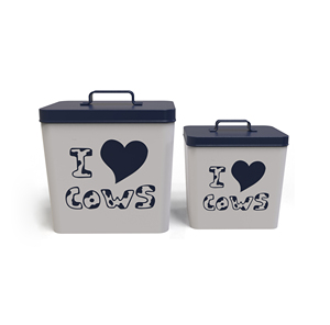 Contenants de stockage alimentaire rectangulaires avec couvercles métalliques hermétiques, design minimaliste pour la conservation de la fraîcheur en cuisine - Product Image 2