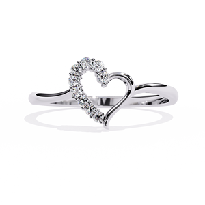 Bague de fiançailles en diamant de laboratoire certifié IGI, taille ronde, pour femme - Product Image 1