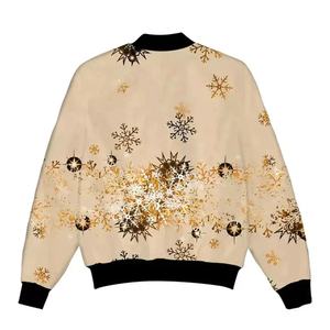 Chaqueta de impresión completa de alta calidad Letterman peso ligero Varsity diseño personalizado Logo calle precio barato estilo Casual chaqueta de mujer - Product Image 3