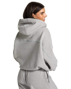 Chándales de mujer de 2 piezas de color gris claro personalizado superventas de gran tamaño, ropa deportiva transpirable, chándal para mujer - Product Image 5