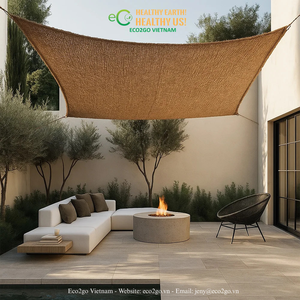Voile d'ombrage en fibre de coco naturelle ECO2GO VIETNAM, auvent décoratif en fibre de coco tissée pour jardin, terrasse et espaces de repas en plein air - Product Image 5