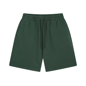 Shorts de jogging pour hommes en coton délavé à l'acide, ourlet brut, en molleton bouclette, style streetwear vintage, vente chaude, fourniture OEM ODM, 100% coton - Product Image 2
