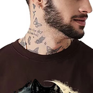 Service OEM, t-shirts imprimés surdimensionnés pour hommes de haute qualité, t-shirt personnalisé en couleur, t-shirts personnalisés en coton/fibre pour hommes - Product Image 4