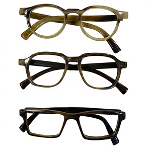 แว่นตาแกะสลักลายใหม่จากเขาสัตว์  ตกแต่งวันหยุดรูปนางฟ้ารักษ์โลก  มีหลายแบบให้เลือก  ทำจากเขาสัตว์ธรรมชาติ - Product Image 1