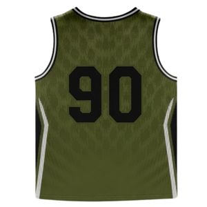 Maillot de lacrosse unisexe vert olive et noir en polyester, uniforme sportif léger pour l'entraînement et les tenues d'équipe - Product Image 2