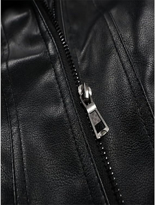 New Men's Faux <b>Leather</b> <b>Jacket</b> Motorcycle Biker <b>Jackets</b> Waterproof Windproof Genuine <b>Leather</b> <b>Jacket</b> with Removable Hood - Product Image 6
