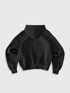Sweat à capuche surdimensionné pour homme avec motif visage en strass, épaules tombantes, en molleton épais, style streetwear, respirant, 100% coton - Product Image 3