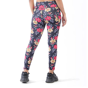 Leggings de yoga taille haute pour femme, imprimé floral, extensibles, pantalon de sport doux et ajusté, vêtements de sport - Product Image 4
