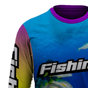 Camisa de Pesca de Trucha Personalizada, Manga Larga, Transpirable, de Secado Rápido, Logotipo Personalizado, Sublimación, Marca Privada, OEM, ODM, Venta al Por Mayor - Product Image 3