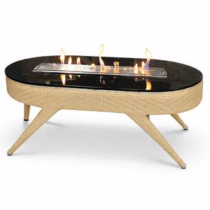 Mesa de exterior con brasero para restaurante, muebles de ratán para exteriores con brasero, brasero de mesa moderno, ¡gran oferta! - Product Image 5