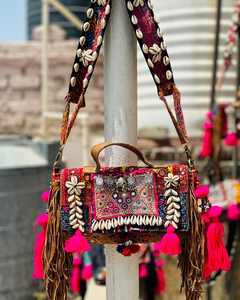 Vintage Banjara Embroidered Tassel Patchwork <b>Mirror</b> Work <b>Shell</b> Casual Sling Crossbody Bag Ethnic Boho Handbag Beach College - Product Image 1