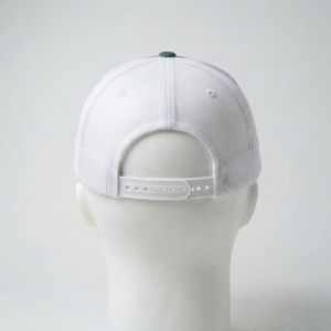 Men's Green White Trucker Cap Custom Embroidered Logo Mesh <b>Back</b> Baseball Hat Adjustable Outdoor Streetwear - Product Image 4