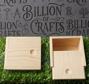 Boîte à souvenirs en bois de pin, rectangulaire, en bois massif, faite à la main, conteneur de rangement décoratif pour la maison, la table, l'artisanat, le bricolage - Product Image 3