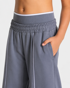 Boy's Custom Ice Grey Contrastline Jogger Casual Oversized Pullover Boy's Sweatpants Premium Fleece Breathable Boy's Trouser's - Product Image 3