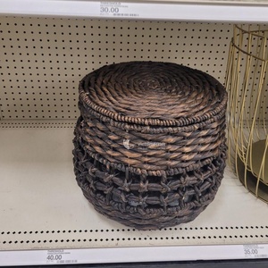 Cesta de Almacenamiento y Lavandería de Jacinto de Agua, Hecha a Mano, Color Personalizado, Diseño Moderno, Venta al por Mayor de Artesanía - Product Image 3