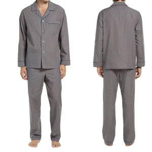 ชุดนอนผู้ชายคุณภาพสูง ผ้าฝ้ายนุ่ม แขนยาว สำหรับใส่ในบ้านทุกวัน - Product Image 1