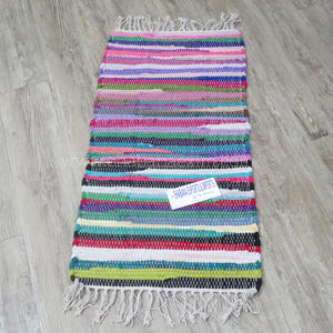 Tapis indien Chindi en coton et cuir de haute qualité Tapis Chindi tissé à la main réversible pour la décoration du salon Tapis recyclé d'Inde - Product Image 1