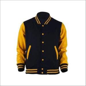 New Men's Customizable Stand Collar Varsity Jackets Embroidered Canvas Casual College Reversible XS Winter Zipper OEM Service - Product Image 4