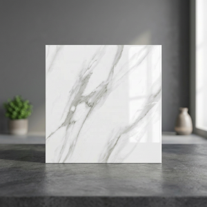 Autocollant pour carreaux de marbre imperméable à l'eau Matt Marble 30x30cm Design de salon auto-adhésif - Product Image 2