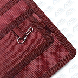Organizador de Bolsillo de Nailon Rojo de 6 x 5 Pulgadas con Cierre Abierto para Enfermería y Cuidado Médico - Product Image 4