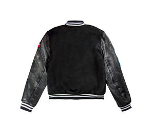 Veste universitaire surdimensionnée en coton personnalisée Hip Hop en laine vierge avec vrai corps personnalisée votre logo - Product Image 3