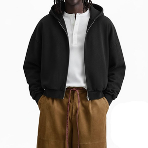 Sweat-shirt à capuche zippé pour homme, coupe ample, manches longues, tricoté, style streetwear décontracté - Product Image 4