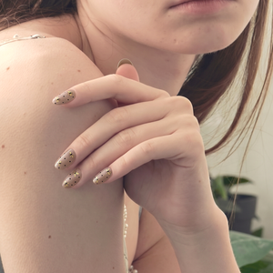 Nail Strip Korea OEM Semi Cured Gel Nail <b>Stickers</b> Supplier Plum Aurora Camel Honeybee - Product Image 2