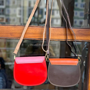 กระเป๋าสะพายข้างหนังสั้นหลากสีสำหรับผู้หญิงกระเป๋าถือหนังหลากสีรุ่นใหม่สไตล์ตะวันตกกระเป๋าถือหนังคุณภาพสูงหลากสีสัน - Product Image 5