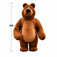 Costume de cosplay personnalisé de haute qualité, vêtements d'ours, accessoires en peluche, costume de mascotte d'ours géant de dessin animé, couleur personnalisée, pour utilisation en fête