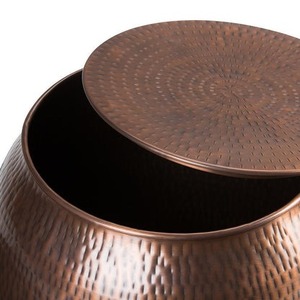 Beyond Furniture Handmade Hammered Metal Coffee <b>Table</b> Industrial Style Antique Finish Living Room Furniture - Product Image 2