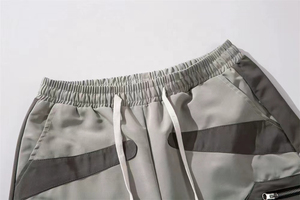 Pantalones Cortos Cargo para Hombre, Cintura Media, Cordón Ajustable, Secado Rápido, Bolsillos con Cremallera, Estilo Casual, Gris, Lona de Algodón, Estampado de Pelotas de Golf - Product Image 5