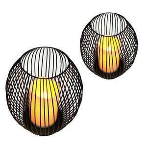 Farol de Hierro de Inspiración Marroquí Vintage con Diseño Intrincado para Decoración de Festivales y Regalos - Product Image 2