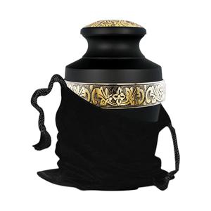 High Quality Metal Cremation Urns for Adults Fully Engraved Memorial Remains Container Funeral Supply at Low Cost - Product Image 1