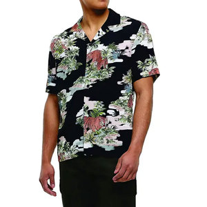 Camiseta Hawaiana Informal para Hombre, Antiarrugas, Ecológica, Transpirable, de Alta Calidad, con Logotipo/Colores Personalizados - Product Image 4