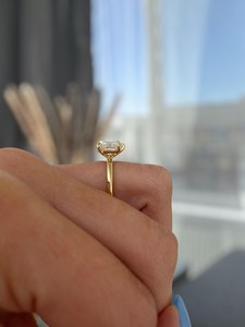 Anillo Toi Moi con Diamante de Corte Pera de 1.51CT y Diamante de Corte Princesa de 1.01CT, Cultivado en Laboratorio IGI, Oro Sólido de 14K, Anillo de Compromiso para Mujer, Regalo Sorpresa para Enamorados - Product Image 4