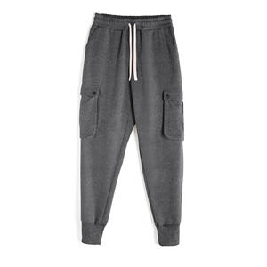 Wholesale Streetwear Casual Trackpants Elastic Waist Cotton Tech Fleece Cargo Joggers Men - Product Image 1