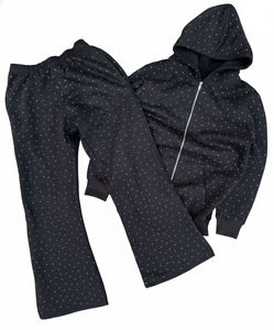 Conjuntos Deportivos de Color Sólido para Adultos con Pedrería, 100% Algodón, Ropa Casual de Calle, Último Diseño para Hombre - Product Image 4