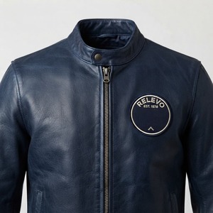 Veste de motard en cuir véritable pour homme, veste de moto en cuir véritable noir de qualité supérieure, coupe classique slim, manteau moto élégant vintage - Product Image 5