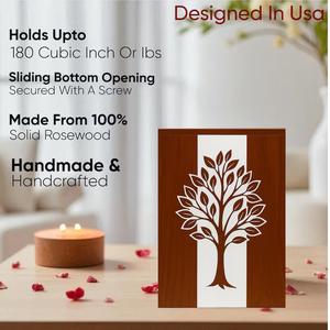 Urne funéraire en bois de rose : Résine Onde Océanique, Souvenir commémoratif - Product Image 3