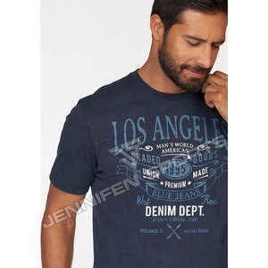 T-shirt d'été à manches courtes pour homme avec logo personnalisé imprimé, 100 % coton, respirant et léger, vêtement décontracté - Product Image 4